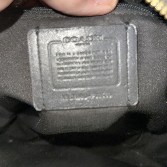 Coach black leather backpack with gold accents so nice perfect size - Picture 8 of 11